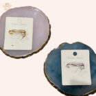 Faux pearl plated ear cuff
