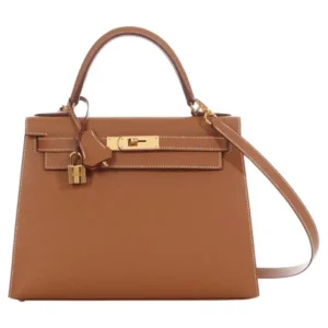 Kelly 28 Gold bag Epsom with Gold Hardware